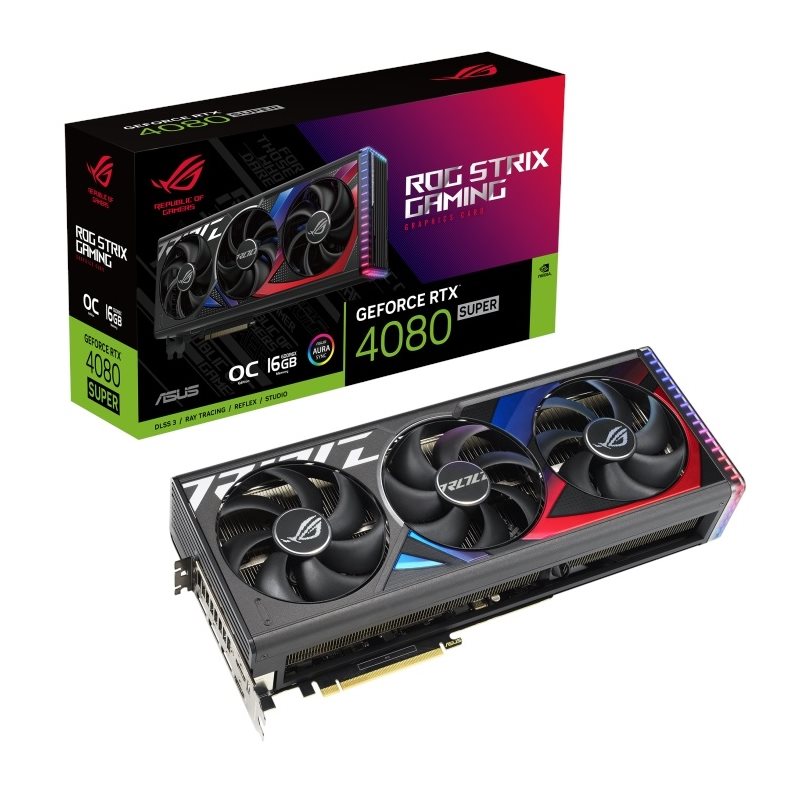 Asus GeForce RTX 4080 SUPER ROG Strix - OC Edition -näytönohjain, 16GB GDDR6X