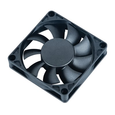 Akasa 70 x 70 x 15mm -laitetuuletin, 3000-6000 RPM, musta