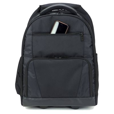 Targus 15-15.6" Sport Rolling Laptop Backpack, kannettavan tietokoneen vedettävä reppu, musta