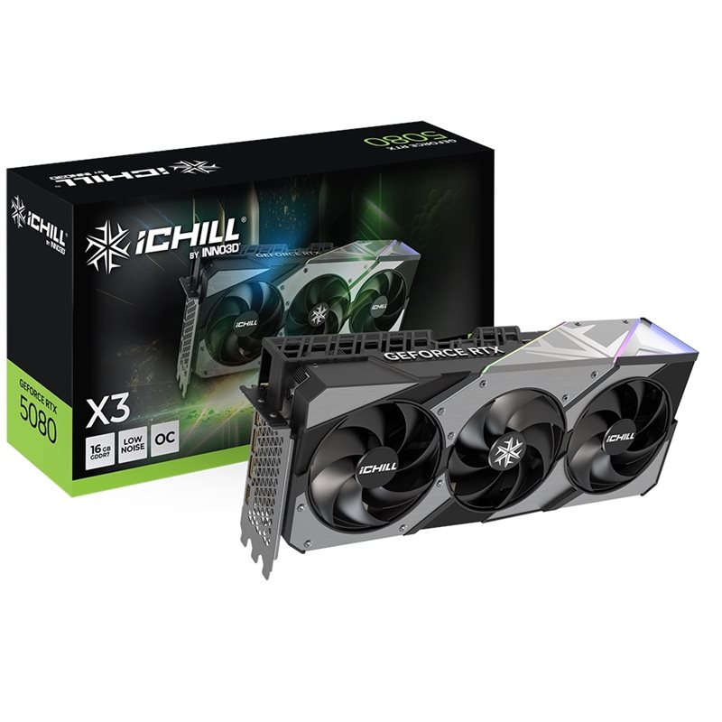 INNO3D GeForce RTX 5080 iCHILL X3 -näytönohjain, 16GB GDDR7