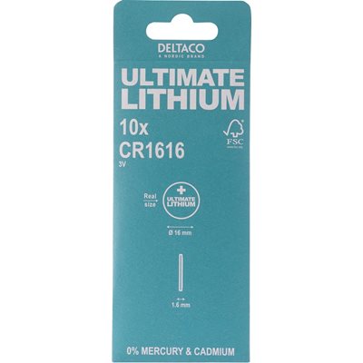 Deltaco CR1616 -paristo, 10kpl