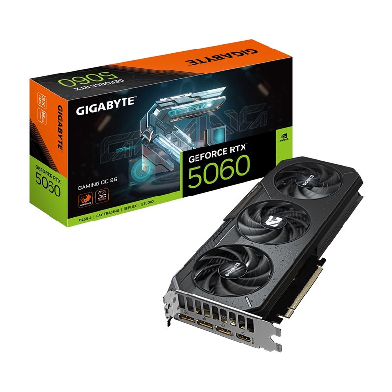 Gigabyte GeForce RTX 5060 GAMING OC -näytönohjain, 8GB GDDR7