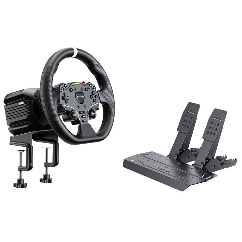 MOZA Racing R5 Pro Racing Simulator -rattipaketti (6 Nm), musta