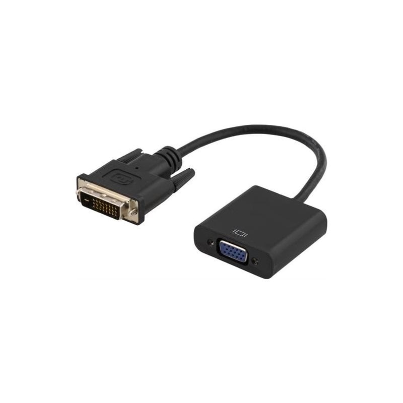 Deltaco DVI-adapteri, Dual Link, DVI-I u > VGA n (Poistotuote! Norm. 23,90€)