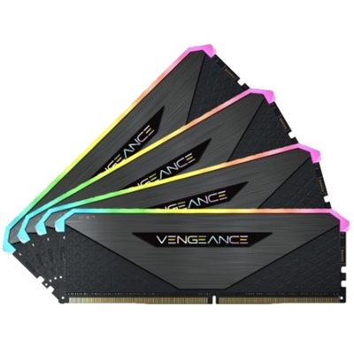 Corsair 128GB (4 x 32GB) Vengeance RGB RT, DDR4 3600MHz, CL18, 1.35V, musta