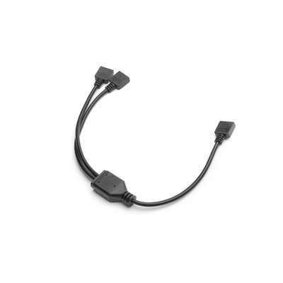 EK-Waterblocks EK-Loop D-RGB 2-Way Splitter Cable -jakokaapeli, 30cm, musta