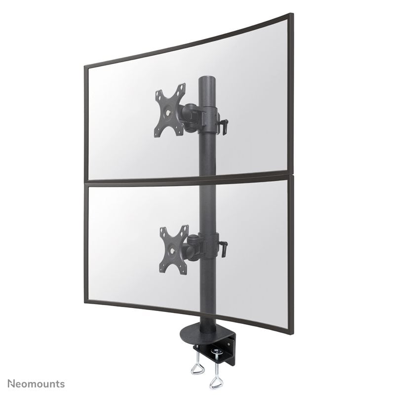 Neomounts by Newstar FPMA-D960DVBLACKPLUS monitor desk mount for curved screens, pöytäteline kahdelle monitorille, musta