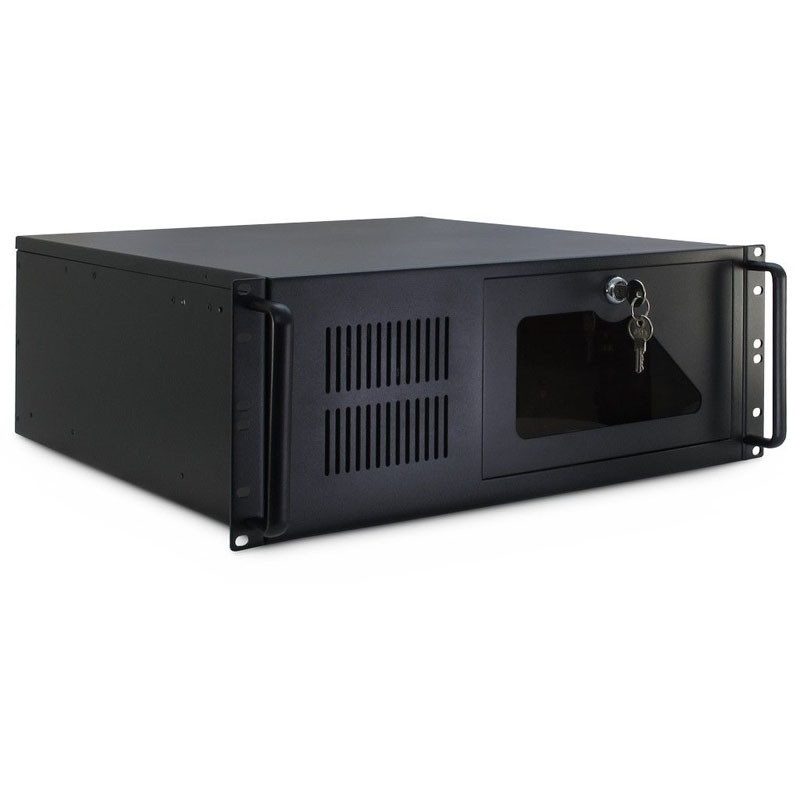 Inter-Tech 4U 4088-S, räkkiasennettava serverikotelo, musta