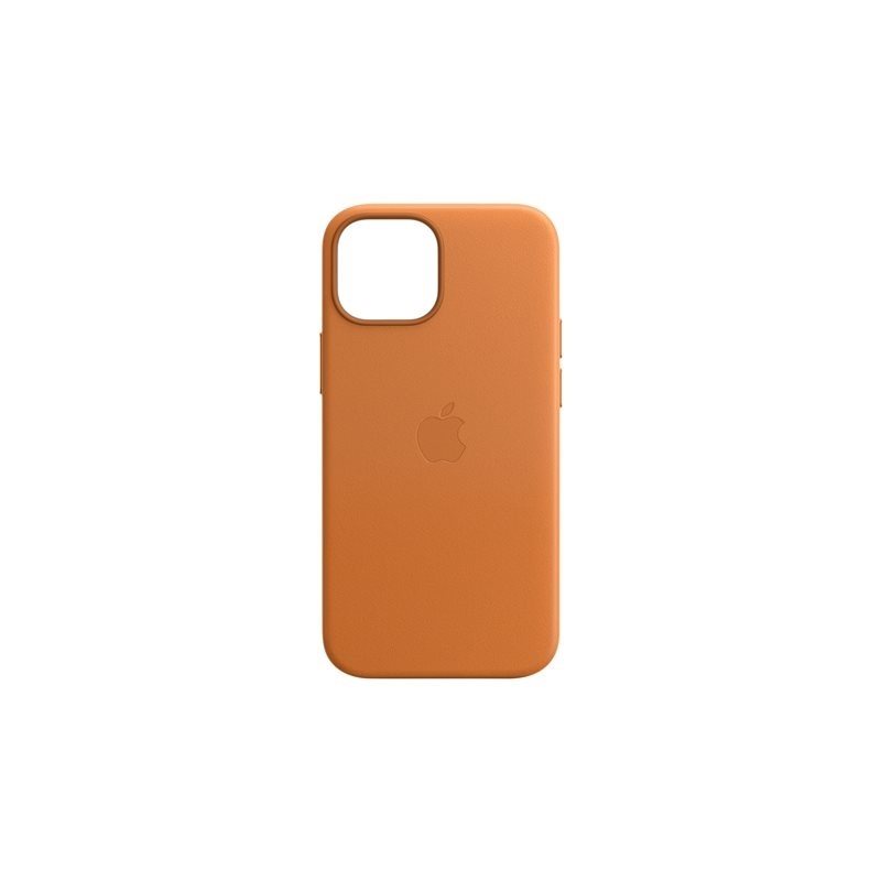 Apple iPhone 13 mini Leather Case with MagSafe -suojakuori, Golden Brown