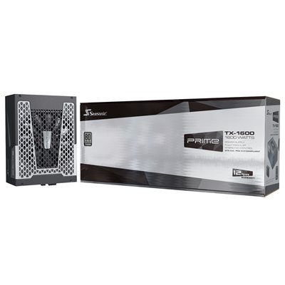 Seasonic 1600W PRIME TX-1600 ATX 3.1 -virtalähde, 80 Plus Titanium, musta
