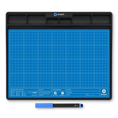 iFixit FixMat Premium Magnetic Mat -projektimatto, 25 x 30 x 1,1 cm, musta/sininen