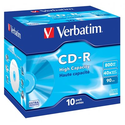 Verbatim Extra Protection CD-R 800MB/90min, 40x, jewel case, 10kpl