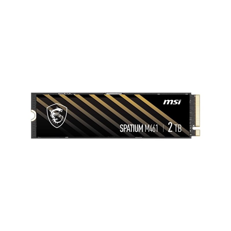 MSI 2TB SPATIUM M461 PCIe 4.0 NVMe M.2 SSD-levy, M.2 2280, 5000/4200 MB/s