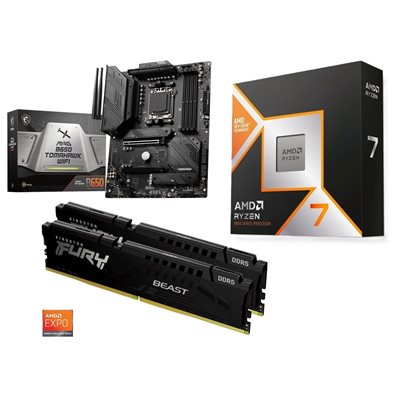 MSI MAG B650 TOMAHAWK WIFI + Ryzen 7 9800X3D + 32GB DDR5 6000MHz -tuotepaketti