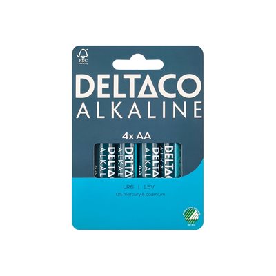 Deltaco AA/LR06 -paristo, 4kpl
