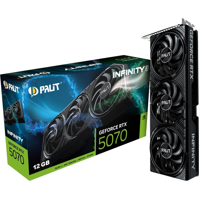 Palit (Outlet) GeForce RTX 5070 Infinity 3 -näytönohjain, 12GB GDDR7