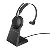 Jabra Evolve2 65 MS Mono, langaton Bluetooth 5.0 -kuulokemikrofoni, latausteline, USB-A, must