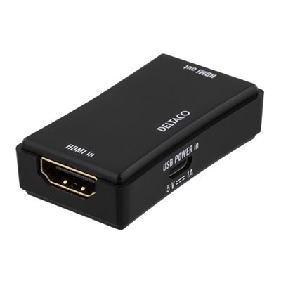 Deltaco HDMI-toistin, 4K UHD / 60 Hz, aktiivinen, musta