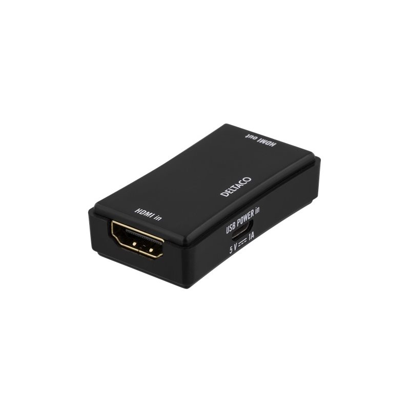 Deltaco HDMI-toistin, 4K UHD / 60 Hz, aktiivinen, musta