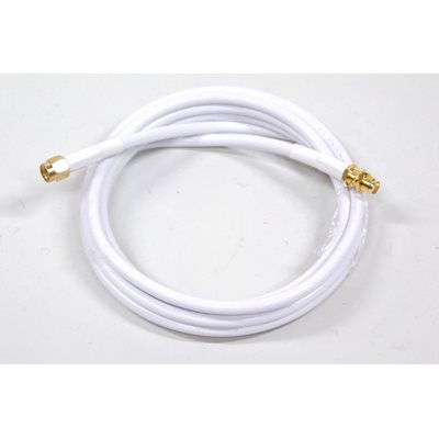 FinnSat Antennikaapeli, SMA naaras - SMA uros, 2m, valkoinen