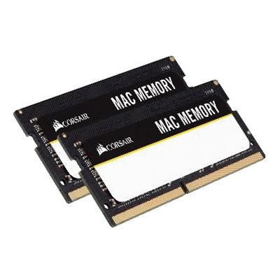 Corsair 64GB (2 x 32GB) Mac Memory, DDR4 2666MHz, SO-DIMM, CL18, 1.20V, musta