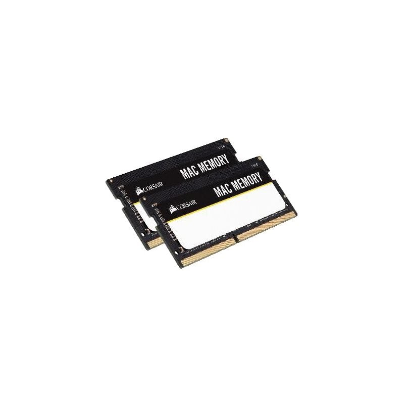 Corsair 64GB (2 x 32GB) Mac Memory, DDR4 2666MHz, SO-DIMM, CL18, 1.20V, musta