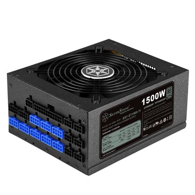 SilverStone 1500W, ST1500-TI, modulaarinen ATX-virtalähde, 80 Plus Titanium, musta