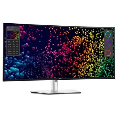 Dell 40" UltraSharp U4025QW, kaareva 120Hz WUHD-monitori, hopea/musta