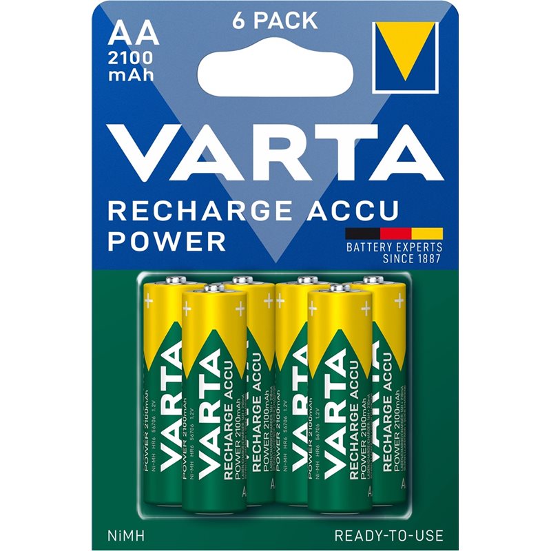 Varta AA/LR06 -akkuparisto, 2600mAh, 6kpl