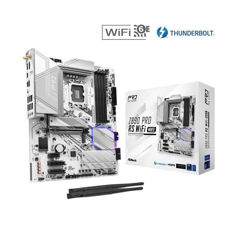 ASRock Z890 Pro RS WiFi White, ATX-emolevy