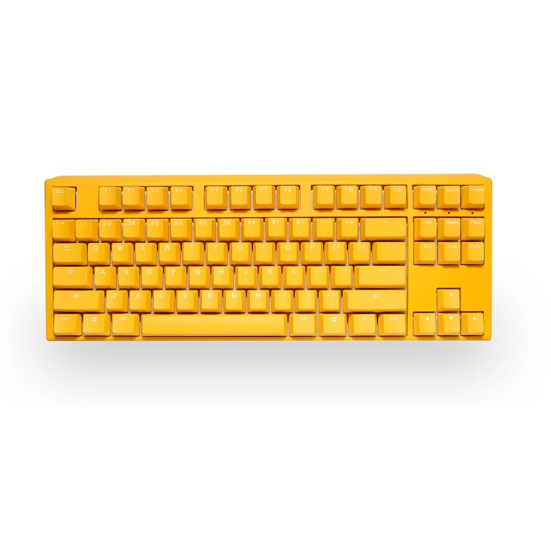 Ducky (Outlet) One 3 TKL Yellow, mekaaninen näppäimistö, 80%, Cherry MX Black, keltainen