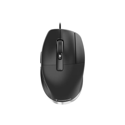 3Dconnexion CadMouse Pro, ergonominen hiiri, 7200 DPI, musta/hopea