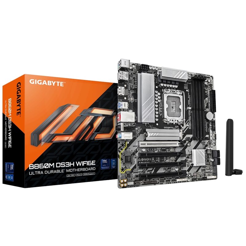 Gigabyte B860M DS3H WIFI6E, mATX-emolevy