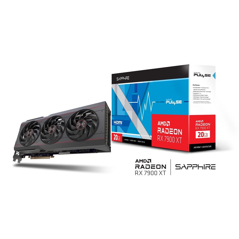 Sapphire (Outlet) Radeon RX 7900 XT PULSE -näytönohjain, 20GB GDDR6