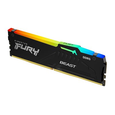 Kingston 64GB (1 x 64GB) FURY Beast RGB, DDR5 5600MHz, CL40, 1.25V, musta