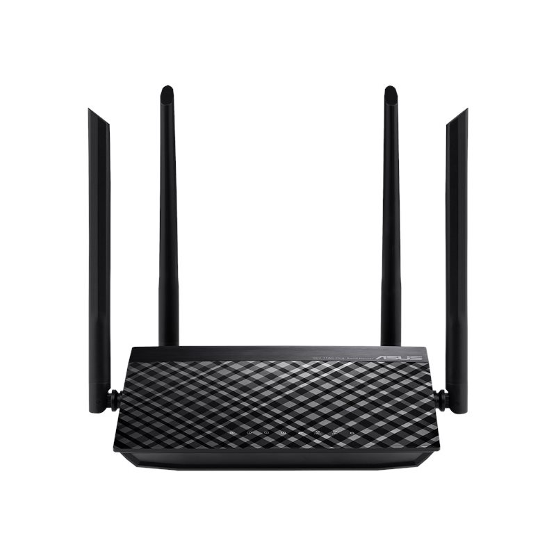 Asus RT-AC1200 V2, Dual‑Band AC1200 Wi‑Fi 5 -reititin, 802.11ac, musta