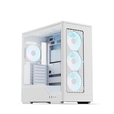 Aerocool D520A White, ikkunallinen miditornikotelo, valkoinen