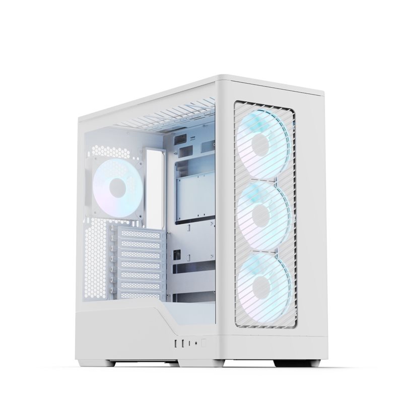 Aerocool D520A White, ikkunallinen miditornikotelo, valkoinen