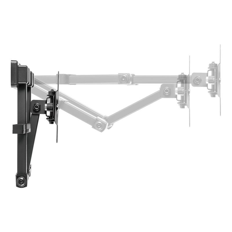 Deltaco 13-27" Full motion 3-way wall mount, seinäteline näytölle, musta