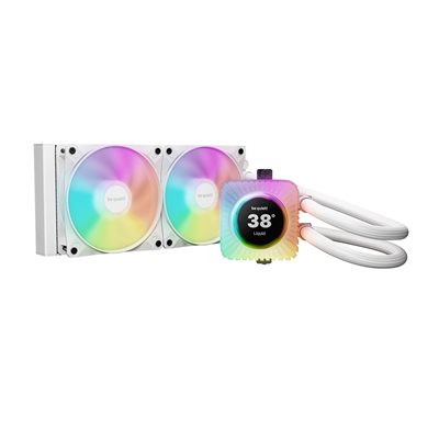 be quiet! Light Loop IO LCD 240mm, AIO-nestejäähdytysratkaisu prosessorille, valkoinen