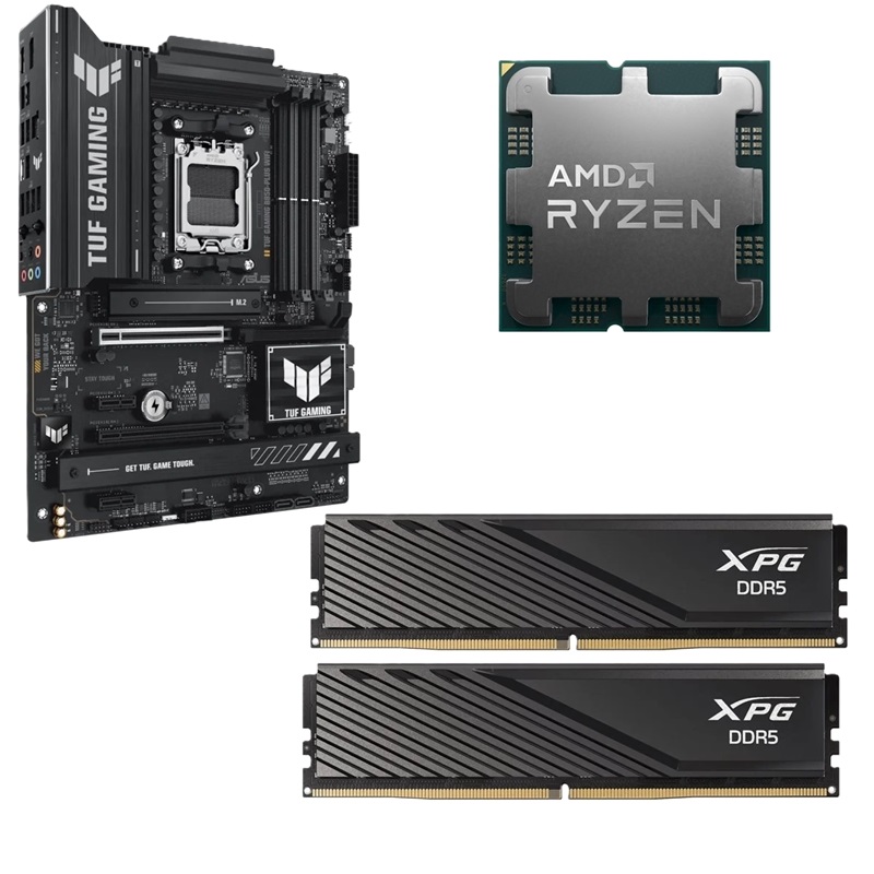 Asus TUF GAMING B850-PLUS WIFI + 7950X + 32GB DDR5 4800MHz -tuotepaketti