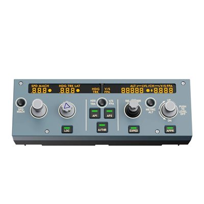 MOZA Racing MA3F Electronic Flight Control Modules -lennonohjausmoduuli (Airbus A320 FCU), sininen