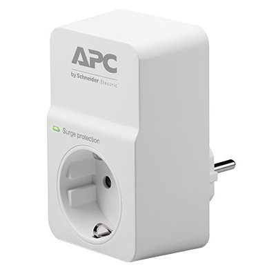 APC Essential SurgeArrest -ylijännitesuoja, 1 x uloslähtö, valkoinen
