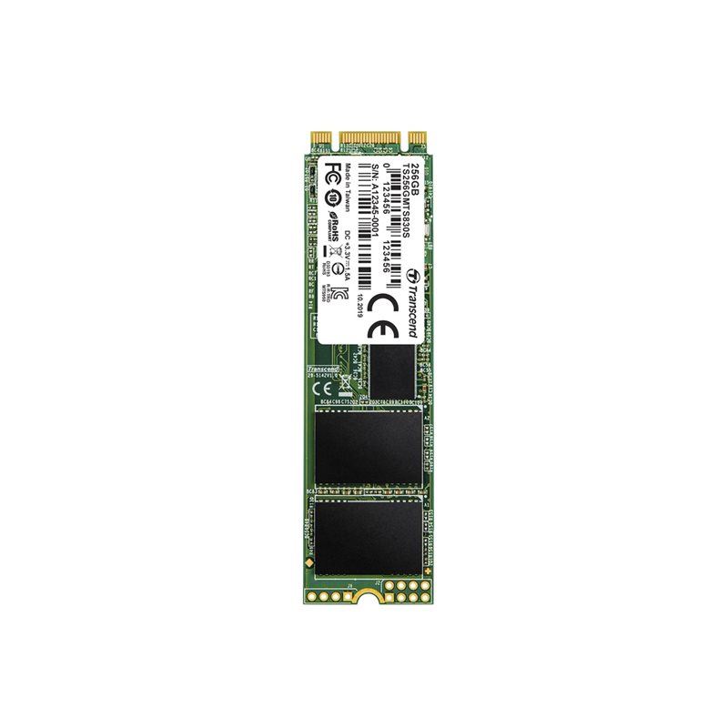 Transcend 256GB M.2 SSD 830S, M.2 SSD-levy, SATA III, 530/400 MB/s