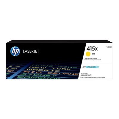 HP 415X, tuottoisa laserväriainekasetti, keltainen, jopa 6000 sivua