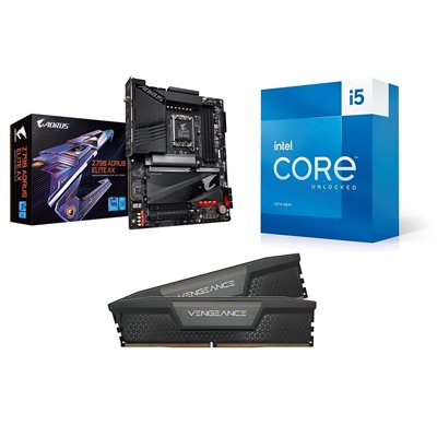 Gigabyte Z790 AORUS ELITE AX + Core i5-13600K + 32GB DDR5 5600MHz (Bundletarjous!)