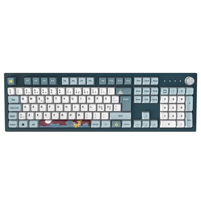 Montech MKey Fullsize Freedom, mekaaninen näppäimistö, Gateron G Pro 2.0 Red, sininen / valkoinen