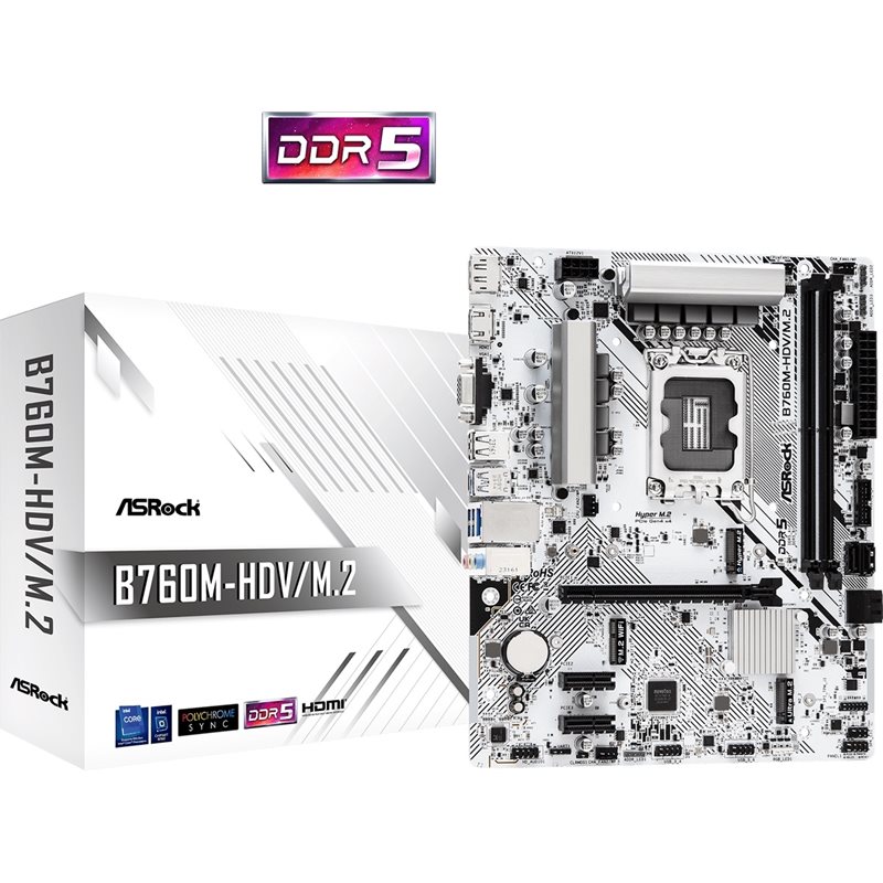 ASRock (Outlet) B760M-HDV/M.2, mATX-emolevy