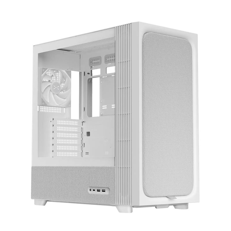 TRYX Flova F50 White, ikkunallinen miditornikotelo, valkoinen