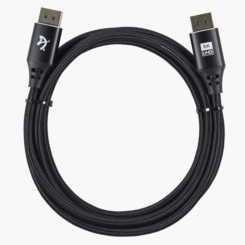 Arozzi DisplayPort 1.4 -näyttökaapeli, 2m, musta